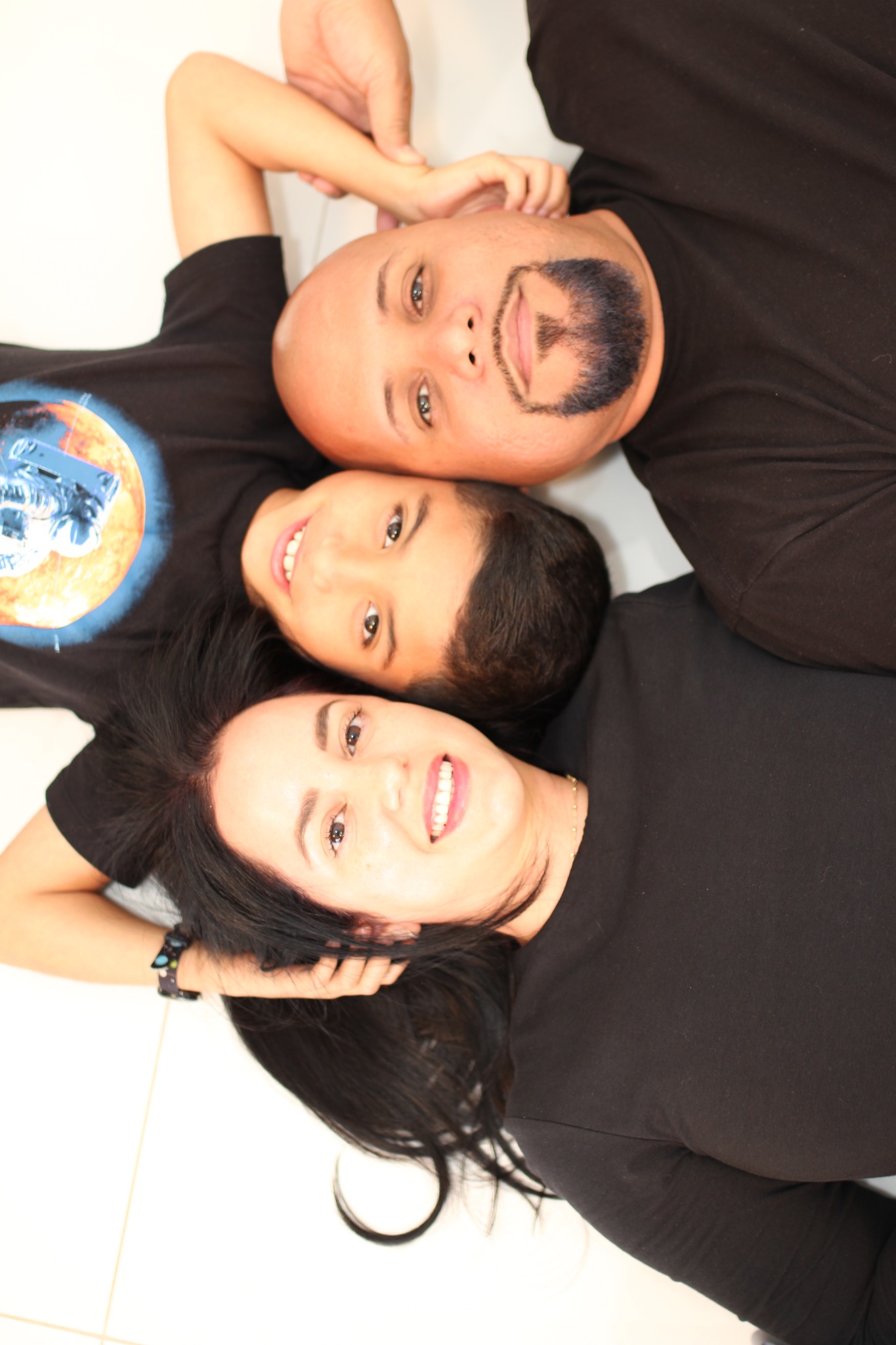 Family portrait from above
